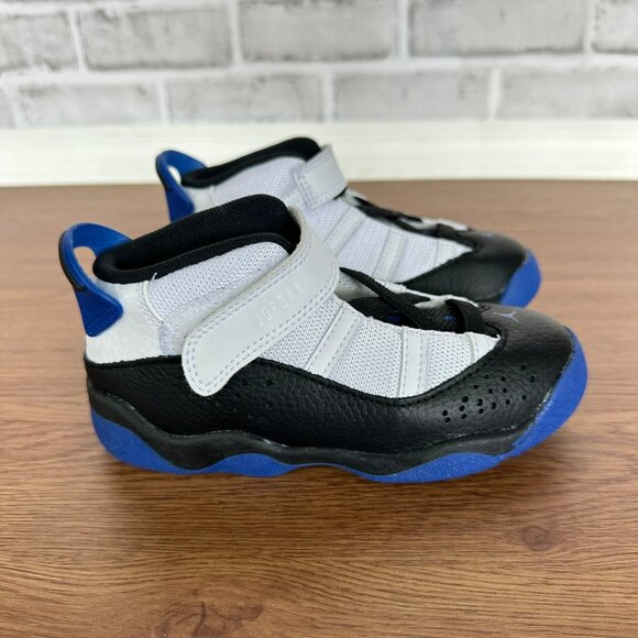 ⭐Rare Nike Jordan 6 Rings TD TODDLER Sz 10C Shoes Sneakers White Blue 323420-142 - Picture 1 of 8